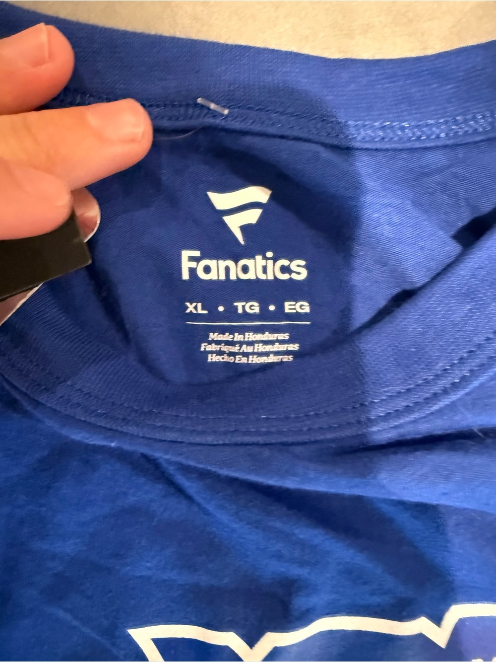 Fanatics Blue New York Rangers Script Logo Tee - Picture 3 of 4